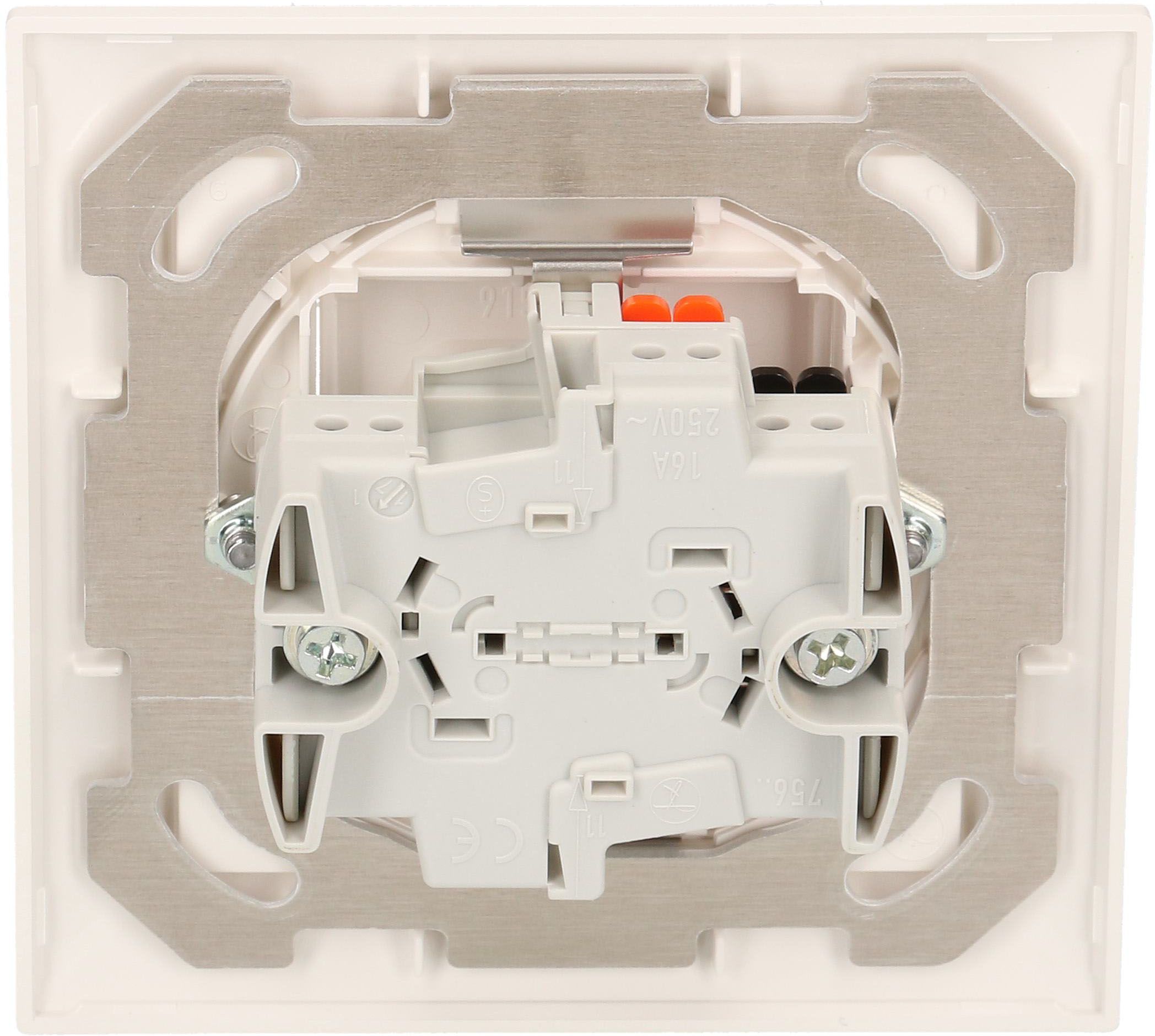 interrupteur à poussoir schéma 3 illuminé jaune ENC EdizioDue bc