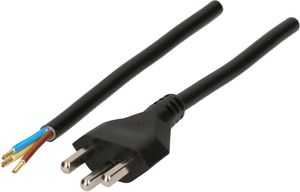 Cable cordset H05VV-F3G1.5mm2 black
