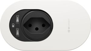ORBIT Steckdoseneinheit weiss 1x Typ 13 2x USB-C