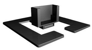 Bodenplatte Easy-Floor-Qube schwarz RAL9005