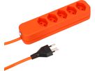 Steckdosenleiste Swiss Line 5x Typ 13 orange Magnet