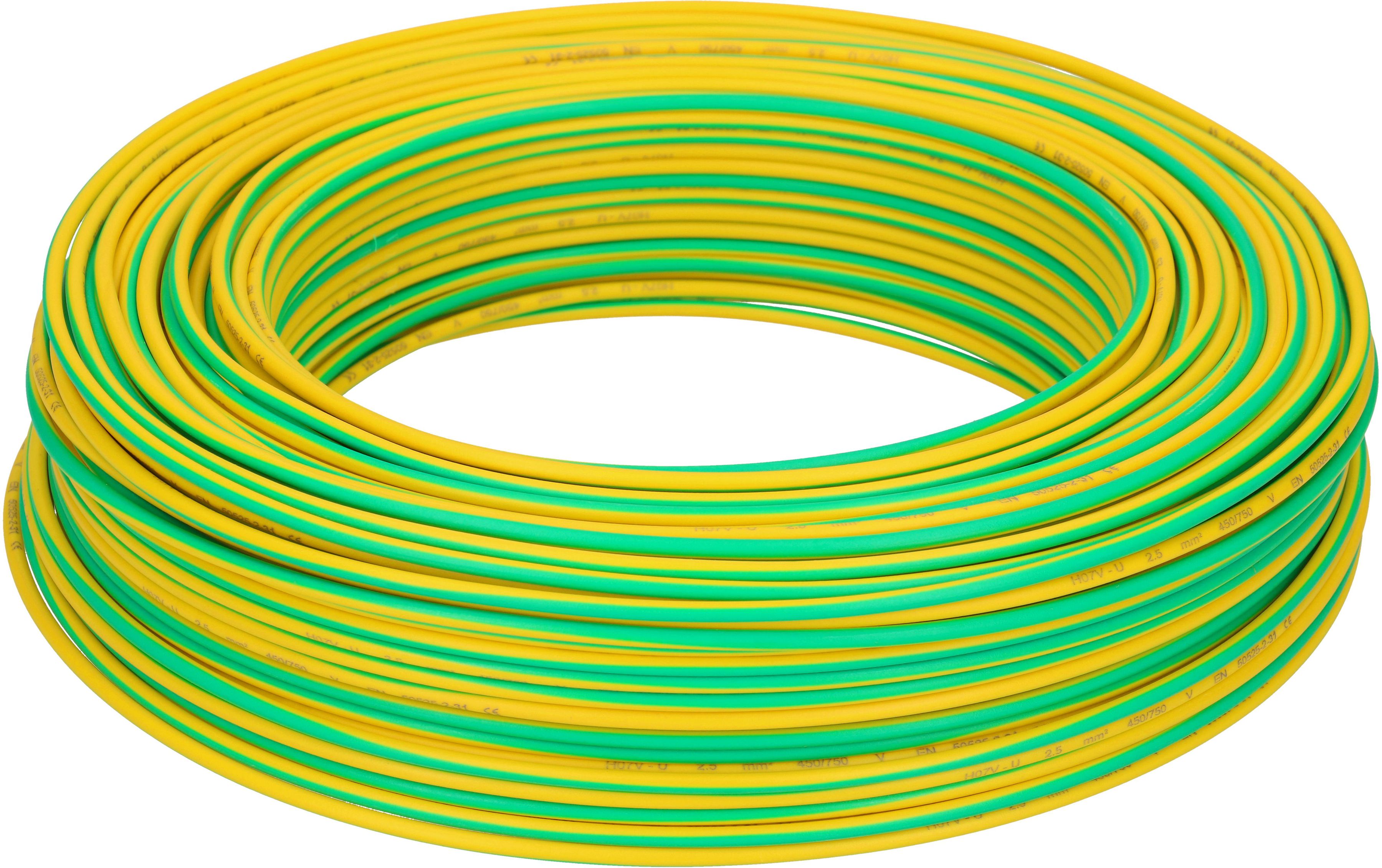 T-Draht 2,5 gelb/grün  L=100m