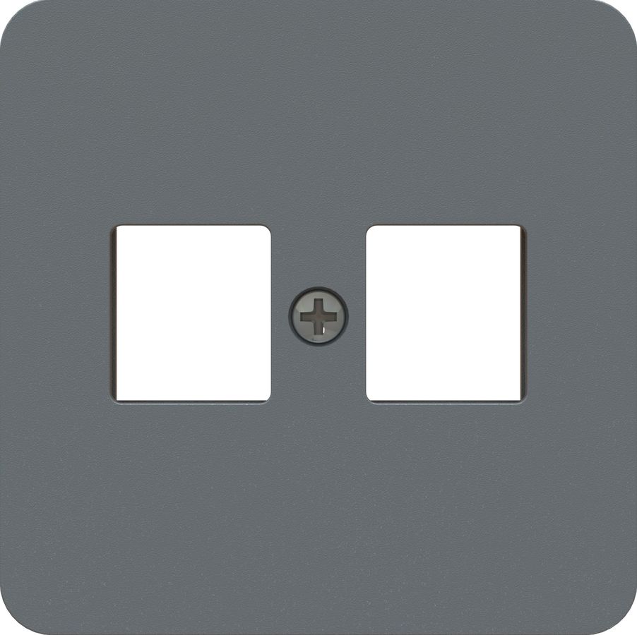 Netzwerkdose 2x Keystone-Aufnahme für RJ45 Frontpl. priamos ant