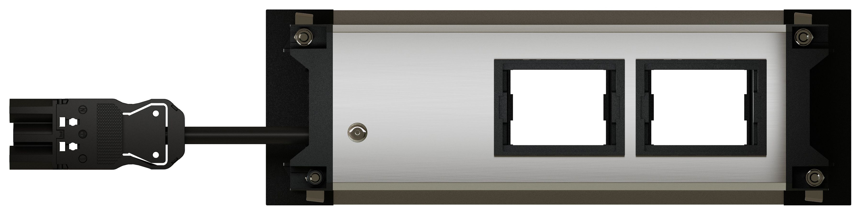 INTRO2.0 Steckdoseneinheit eloxiert 1x Typ 13 2x Leermodul