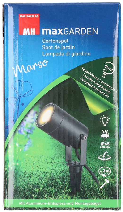 lampada di giardino Marso / ALU nero IP65 / +lamp. GU10 / tipo 13