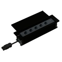 NEXO Steckdoseneinheit schwarz 5x Typ 13 1x USB-C/C