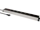 Steckdosenleiste Power Line 7x Typ 13 grau/schwarz Schalter 1.5m