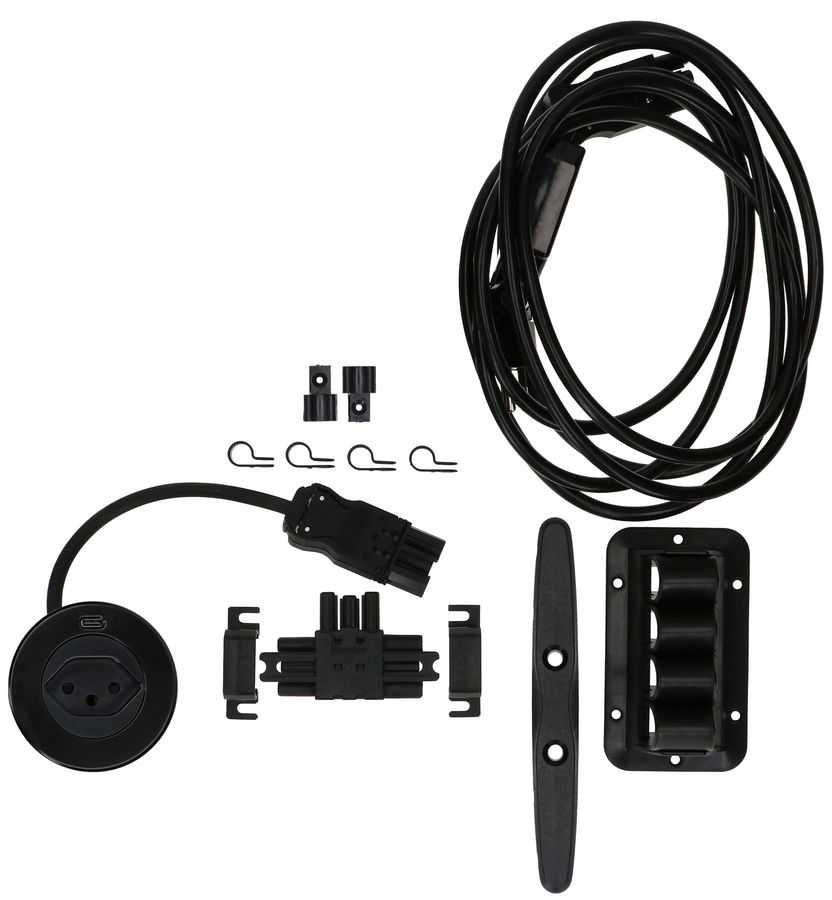 Single set di raccordi ATOM presa multipla nero tipo 13 USB-C