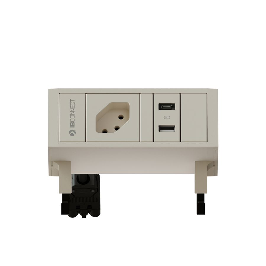 SUPRA bloc multiprise blanc 1x type 13 1x USB-A/C