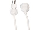 Rallonge TD H05VV-F3G1.0 5m blanc clip-clap BS type 12 / type 13