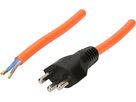 EPR/PUR câble secteur H07BQ-F3G1.5 5m orange type 23