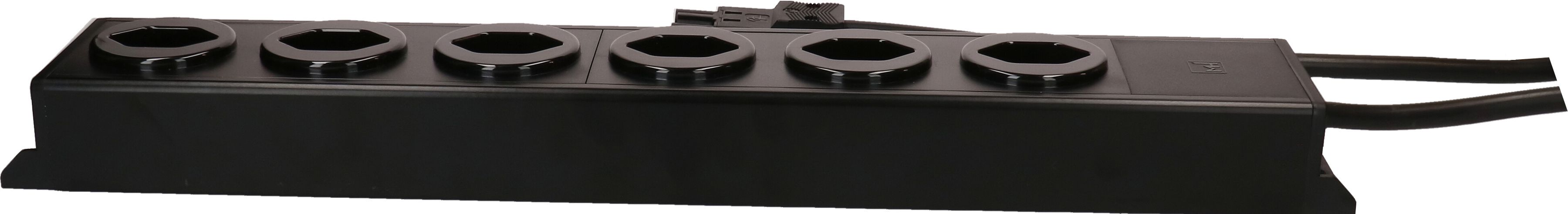 multipresa Power Line 6x tipo 13 nero/nero 3.0m AC 166