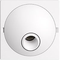 prise de raccordement appareil + plaque frontale EdizioDue blanc
