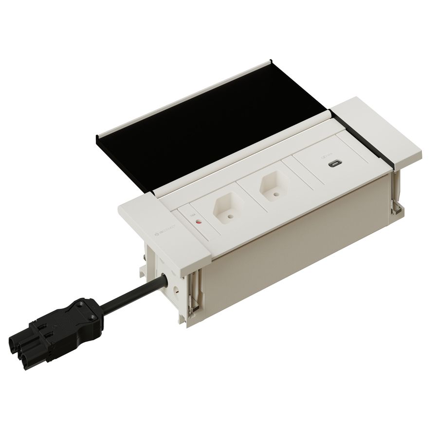 NEXO Steckdoseneinheit weiss 2x Typ 13 1x USB-C 60W