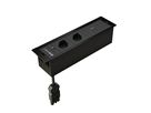 CUBOBOX Steckdoseneinheit schwarz S 3-fach 2x Typ 13 1x USB-C 60W
