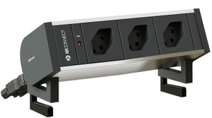SUPRA Steckdoseneinheit eloxiert 3x Typ 13