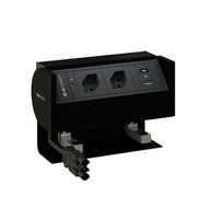 PRISMA Steckdoseneinheit schwarz 2x Typ 13 1x USB-A/C