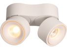 LED-Deckenspot DOUBLE SHINE matt weiss 3000K 2200lm 2x 36°
