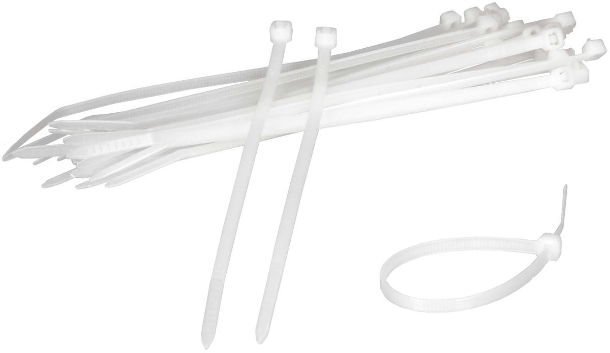 attache câbles redissolvable 3.5x150mm blanc / 50 pièces