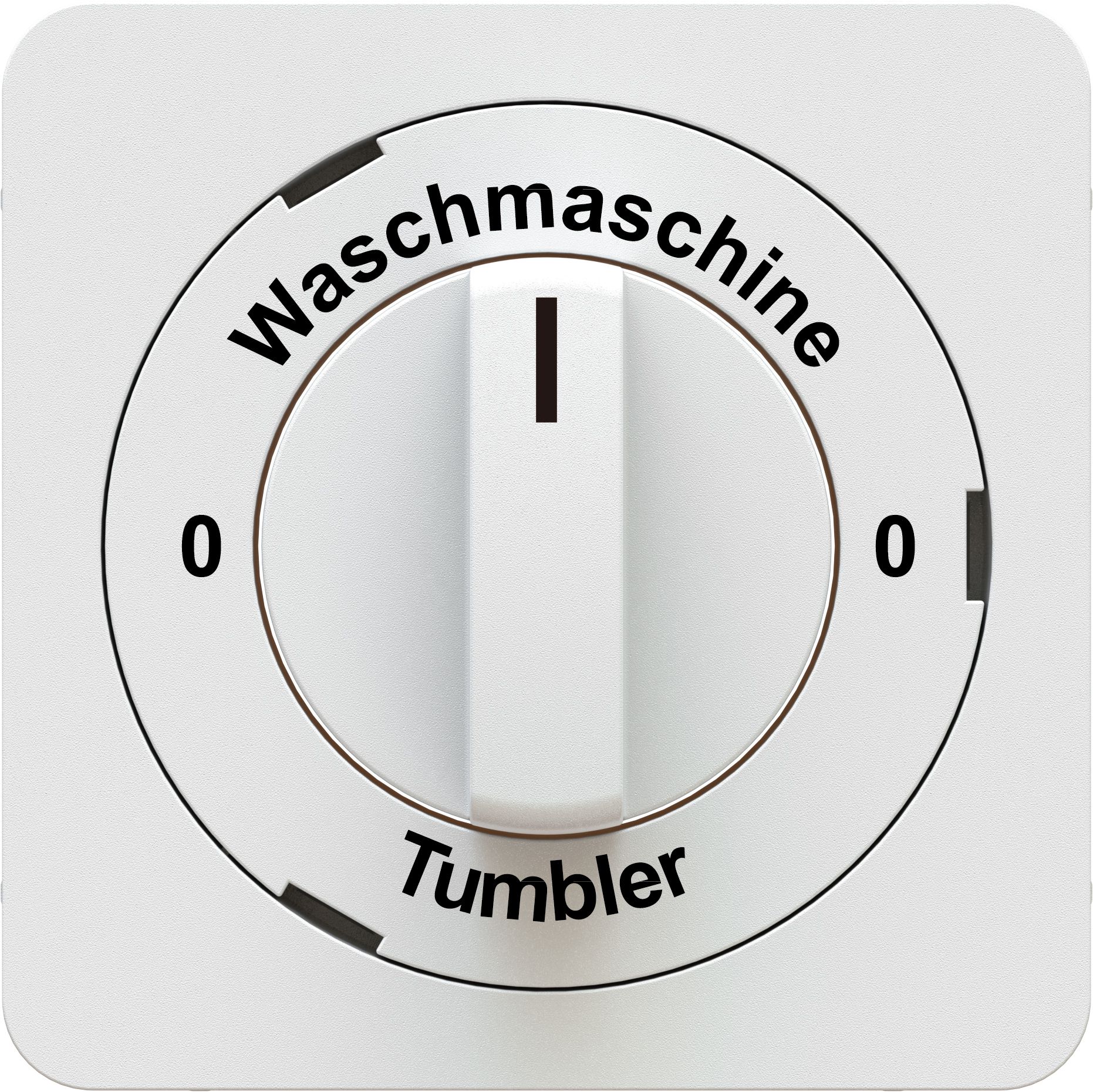 Front plates for turnable switch 0-Wasch.-0-Tumbler