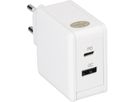 adattatore di ricarica rapida USB 1x USB-C PD 1x USB-A 30W bianco