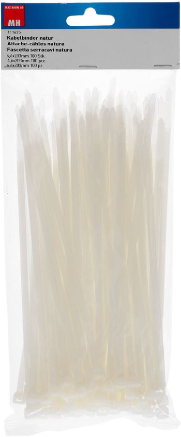 Cable ties transparent 4,5x200mm