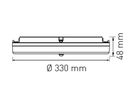 plafonnier FLAT CCT 33 PIR 18/25W 1980/2750lm