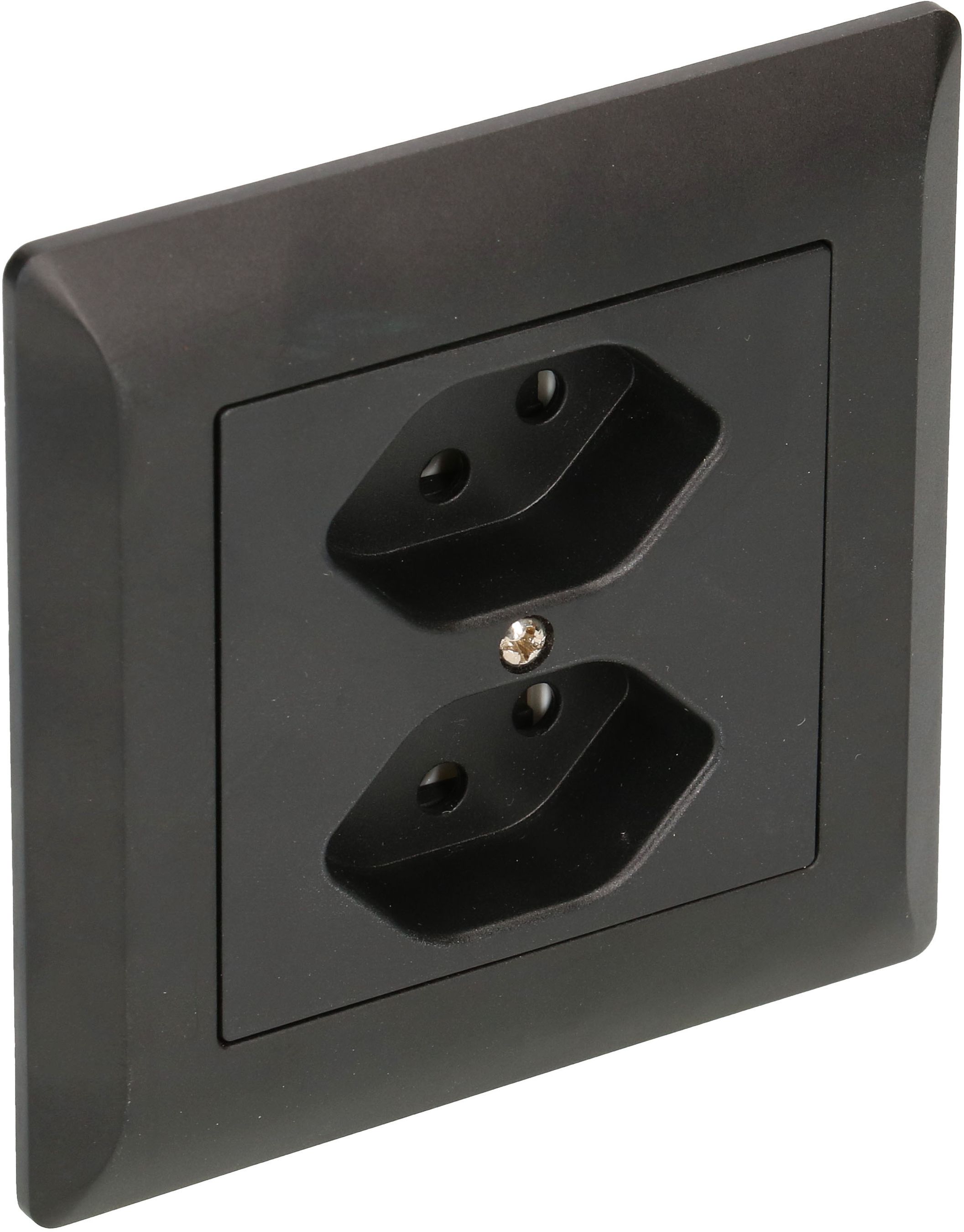 Steckdose 2x Typ 13 Gr.1x1 UP BS Kallysto schwarz