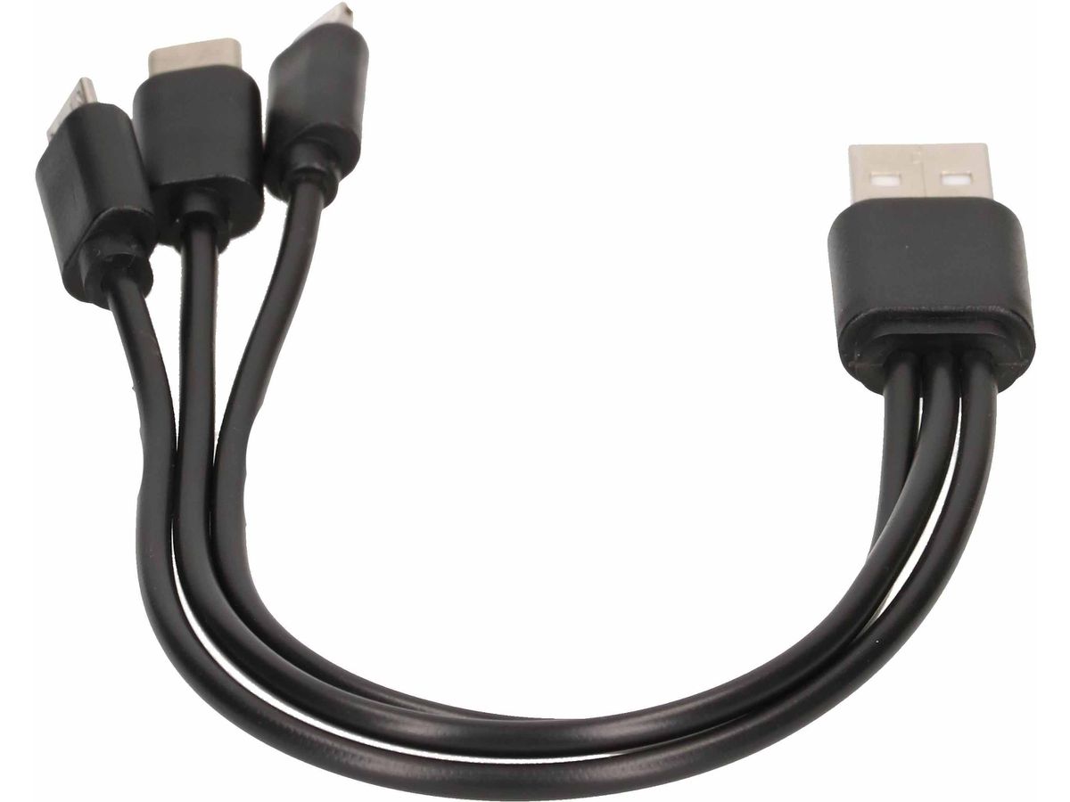 Charging Kabel 3-in-1 schwarz