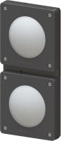 combinaison interrupteur s3 / s3 ta.2x1 ENC exo IP55 noir