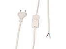 TDLF câble secteur H03VVH2-F2X0.75 2m blanc interrupteur type 26