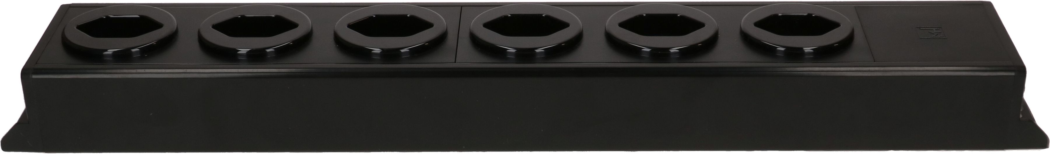 Steckdosenleiste Power Line 6x Typ 13 schwarz/schwarz