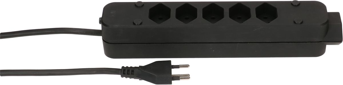 multiprise Swiss Line 5+1x type 13 noir 3m