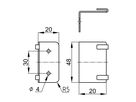 Befestigungswinkel Easy-Fix-90-S silber RAL9006