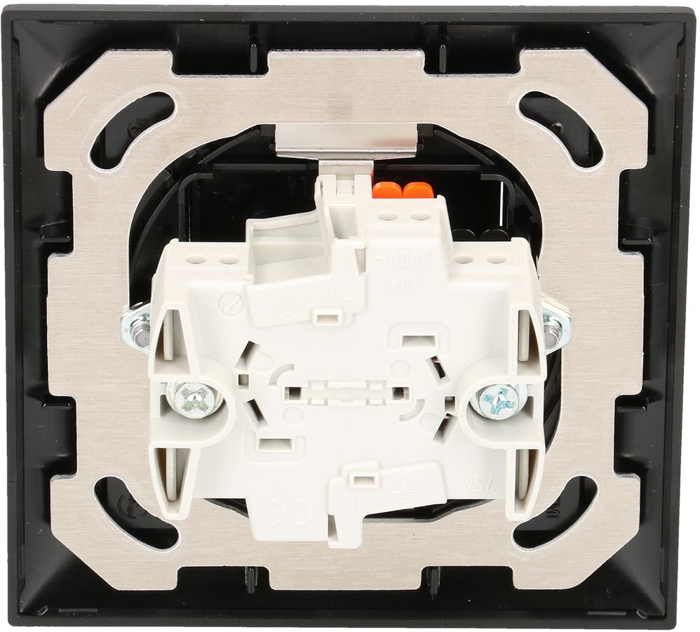 Druckschalter Schema 3 Gr.1x1 UP EdizioDue schwarz
