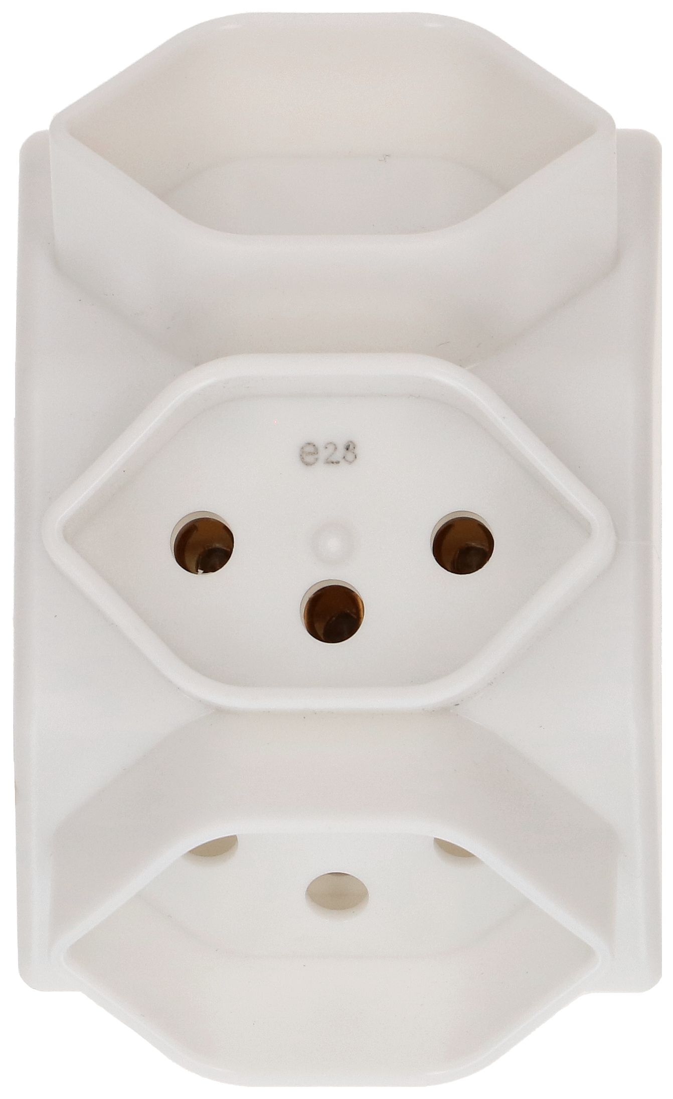 spina multipla 3x tipo 13 3 poli bianco
