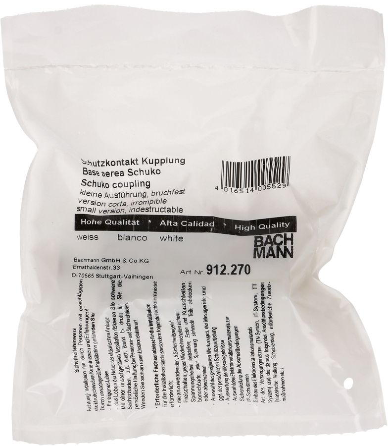 Kupplung Schuko weiss