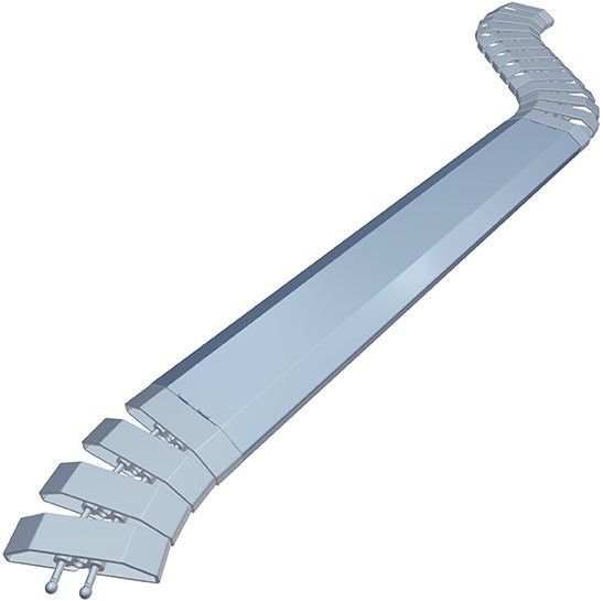 pont pour câbles Easy Bridge 80 1.00m argent RAL9006