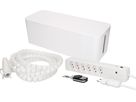 Set Kabelmanagement Box gross Funk weiss