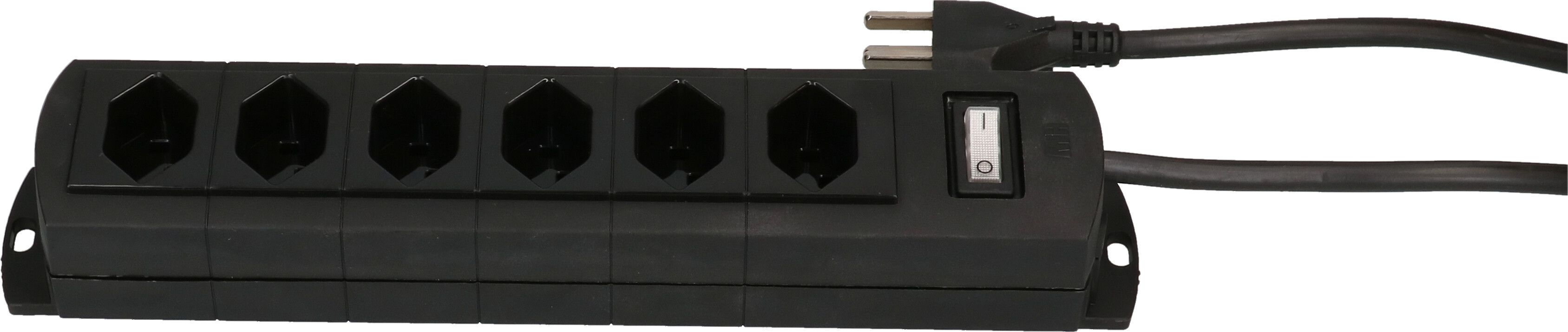 Steckdosenleiste Prime Line 6x Typ 23 schwarz Schalter 3m