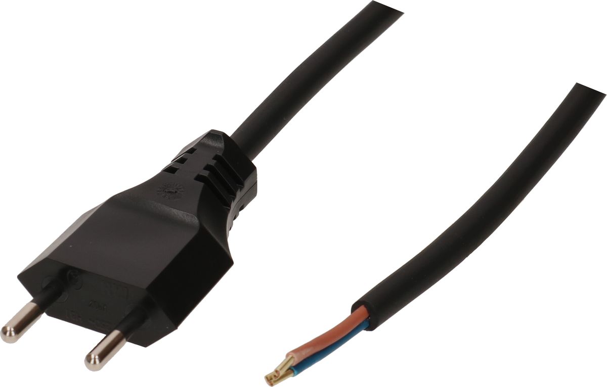 GD-Netzkabel H05RR-F2X1.0 5m schwarz Typ 11