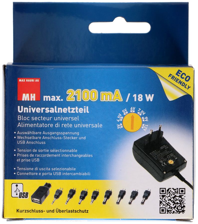 Alimentatore di rete universale 2100mA