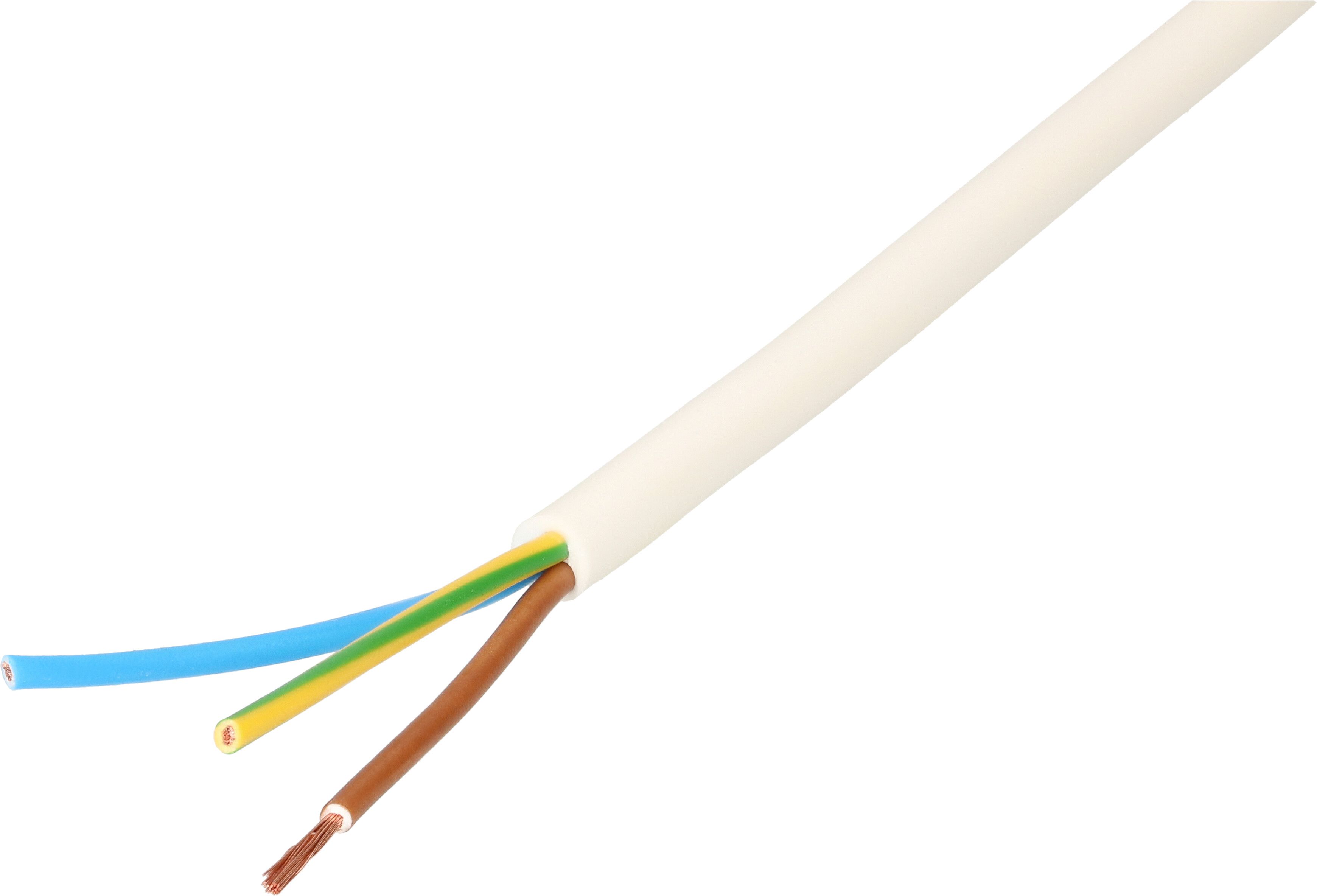 Cable H05VV-F3G1,0mm2 white