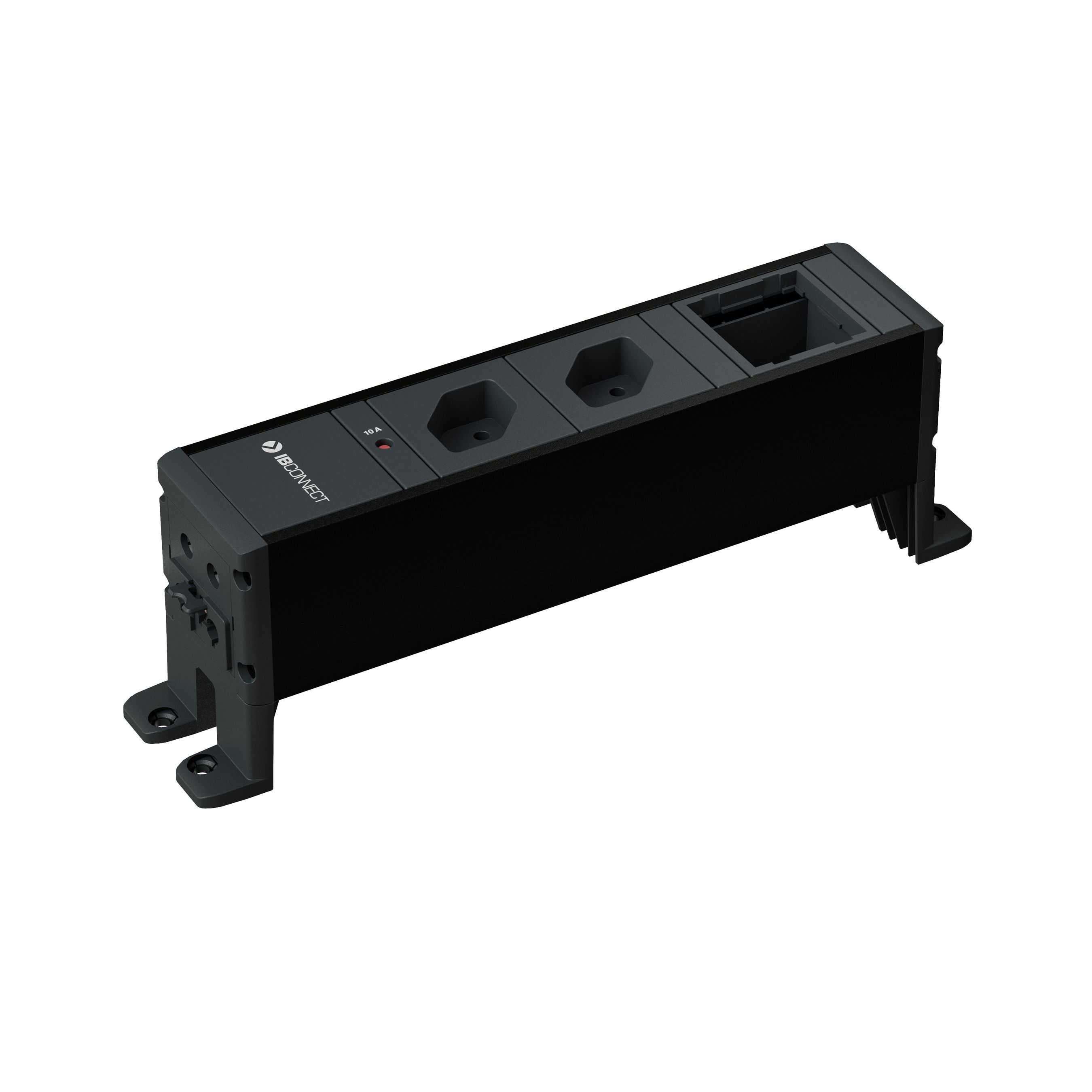 CUBO bloc multiprise noir 2x type 13 1x module vide