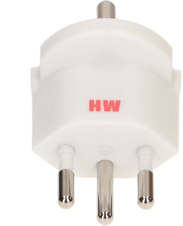 adaptateur fixe type 12 / Schuko CEE 7/7 blanc