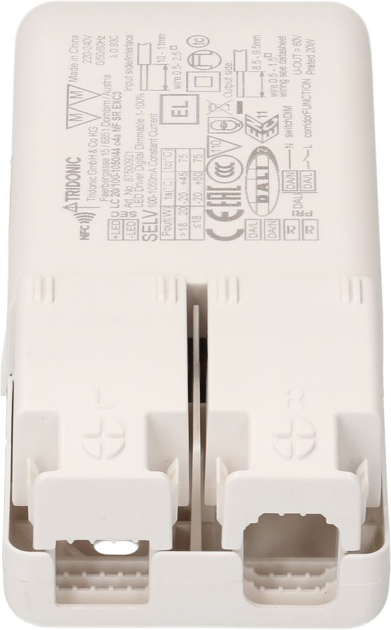 LED-Konstantstromtreiber DALI-2 NFC, programmiert 350mA / 15.4W