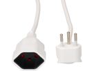 Rallonge TD H05VV-F3G1.0, 5m, blanc, BS