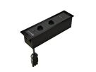 CUBOBOX bloc multiprise noir S 3 fois 2x type 13 1x USB-A/C