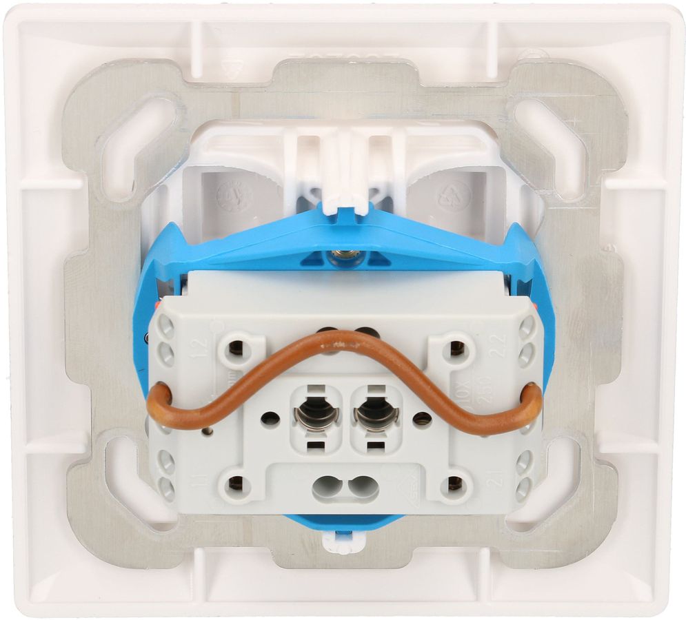 Doppel-Druckschalter Schema3+3 UP Kallysto weiss