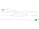 TDLF-Netzkabel H03VVH2-F2X0.75 2m weiss Schalter T26